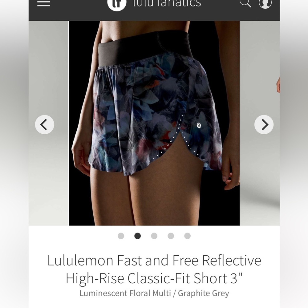 Lululemon size 14 fast and free shorts 3”